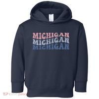 Michigan Retro Distressed Logo Toddler Hoodie thumb 0