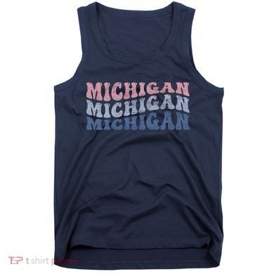 Michigan Retro Distressed Logo Tank Top