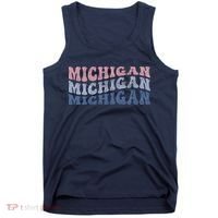 Michigan Retro Distressed Logo Tank Top thumb 0