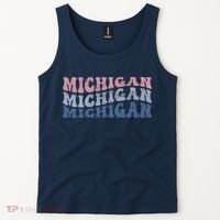 Michigan Retro Distressed Logo Tank Top thumb 2