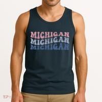 Michigan Retro Distressed Logo Tank Top thumb 3