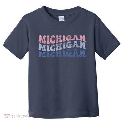 Michigan Retro Distressed Logo Toddler T-Shirt