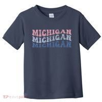 Michigan Retro Distressed Logo Toddler T-Shirt thumb 0