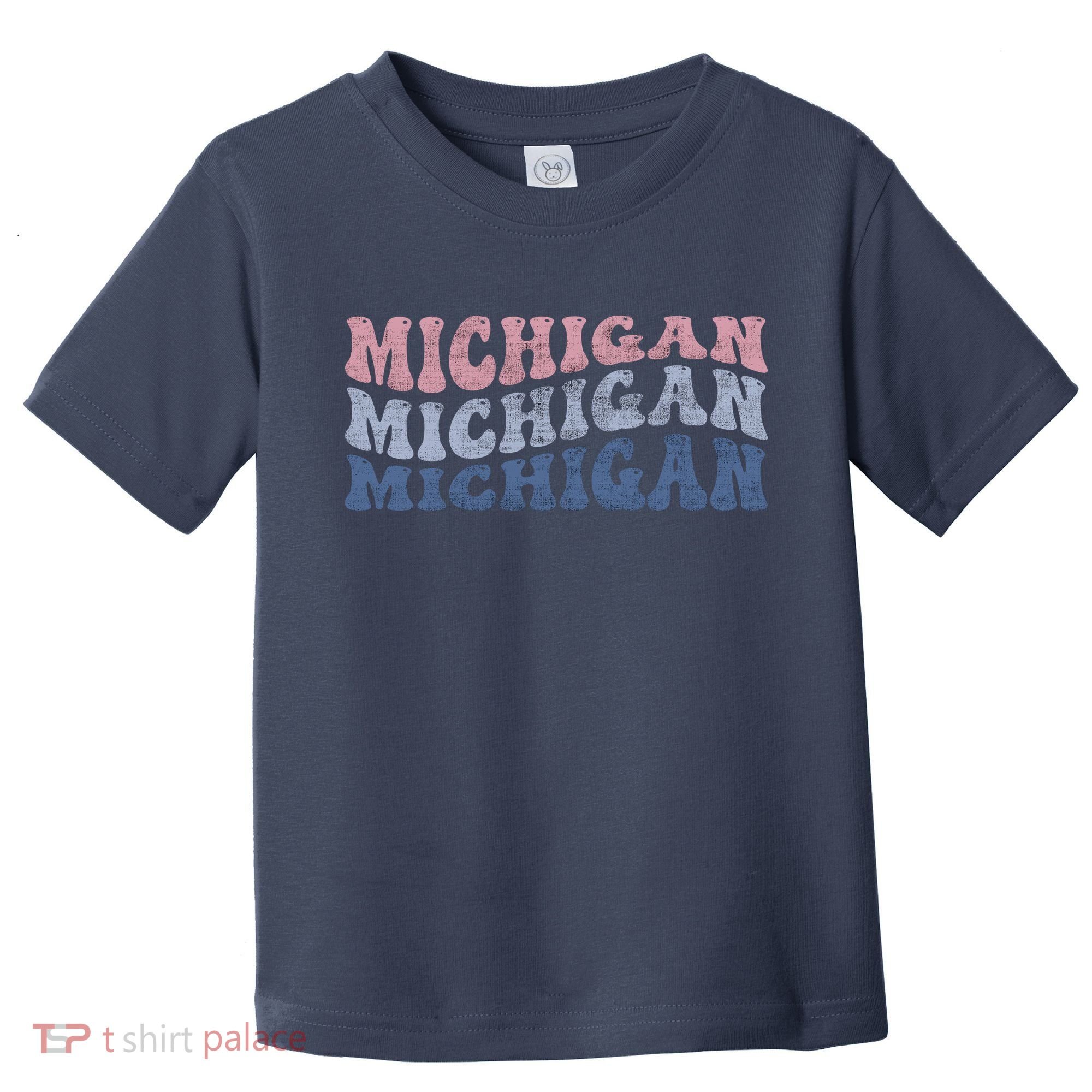 Michigan Retro Distressed Logo Toddler T-Shirt