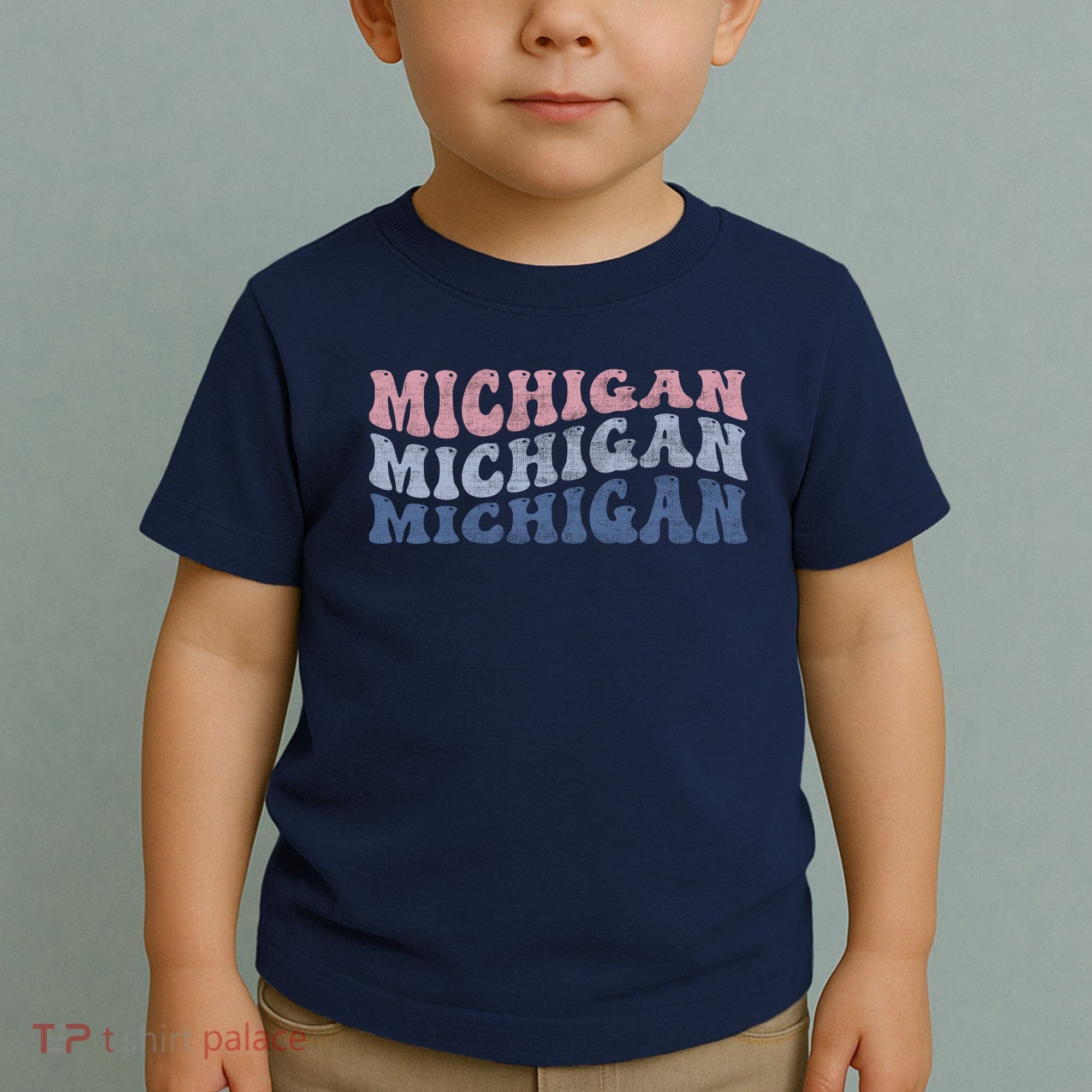 Michigan Retro Distressed Logo Toddler T-Shirt