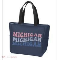 Michigan Retro Distressed Logo Tote Bag thumb 3