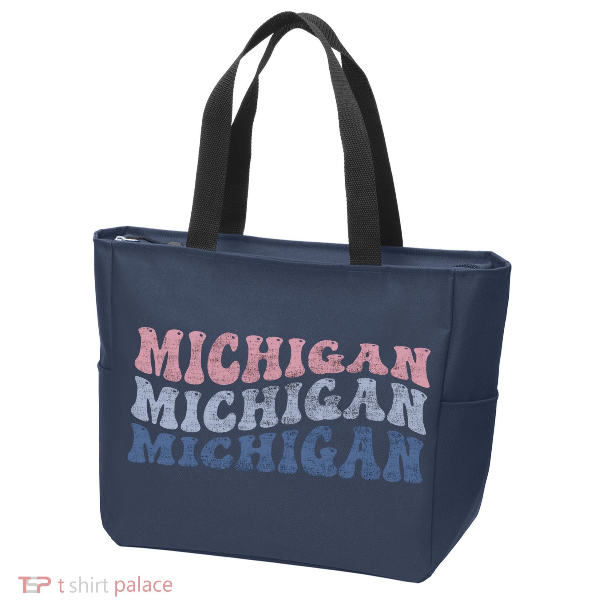 Michigan Retro Distressed Logo Tote Bag