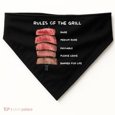 Middleclassfancy Rad Dad Rules Of The Grill USA-Made Doggie Bandana