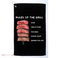 Middleclassfancy Rad Dad Rules Of The Grill Golf Towel thumb 0
