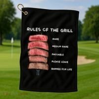 Middleclassfancy Rad Dad Rules Of The Grill Golf Towel thumb 1