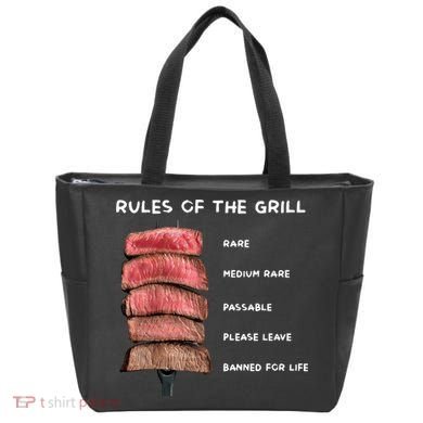 Middleclassfancy Rad Dad Rules Of The Grill Tote Bag