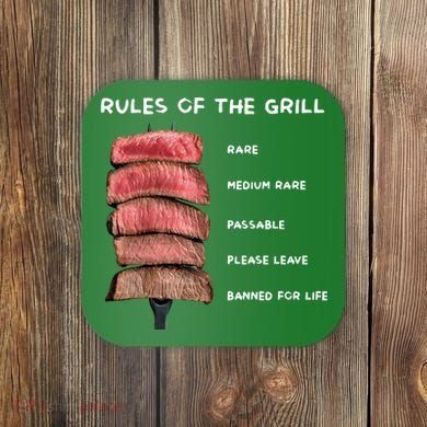 Middleclassfancy Rad Dad Rules Of The Grill Coaster