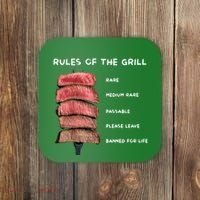 Middleclassfancy Rad Dad Rules Of The Grill Coaster thumb 0