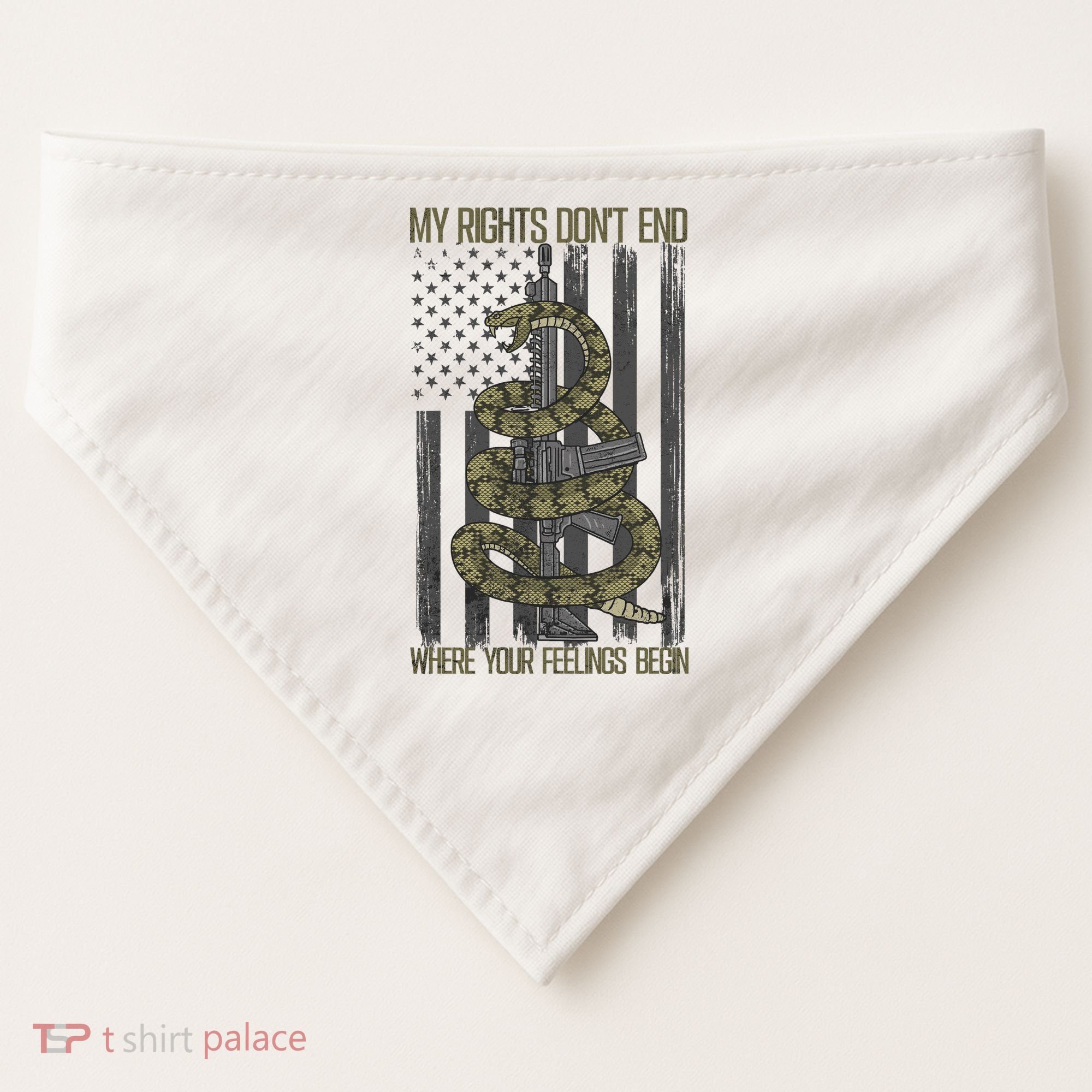 My Rights Don't End Where Your Feelings Begin USA-Made Doggie Bandana