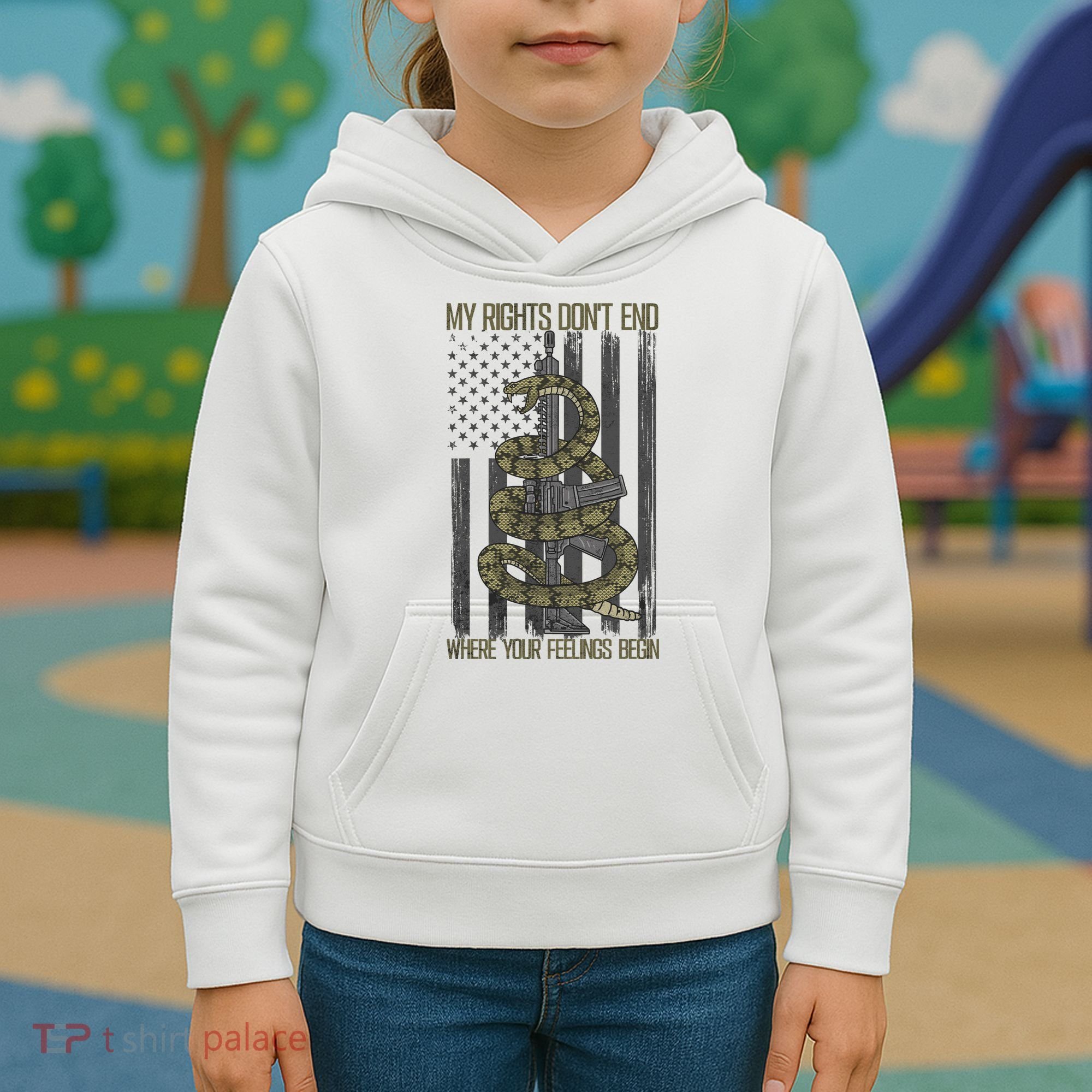My Rights Don't End Where Your Feelings Begin Kids Hoodie