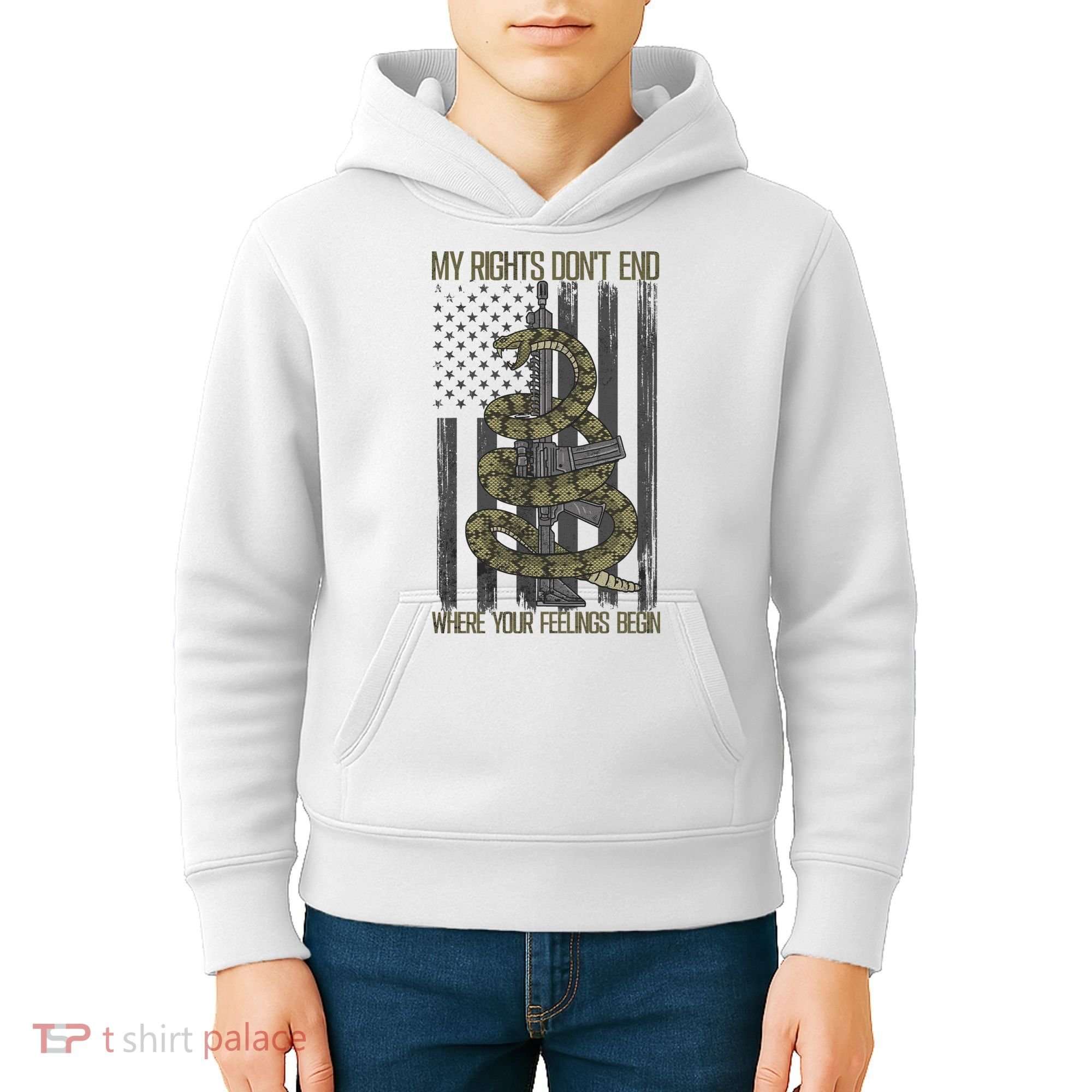 My Rights Don't End Where Your Feelings Begin Kids Hoodie