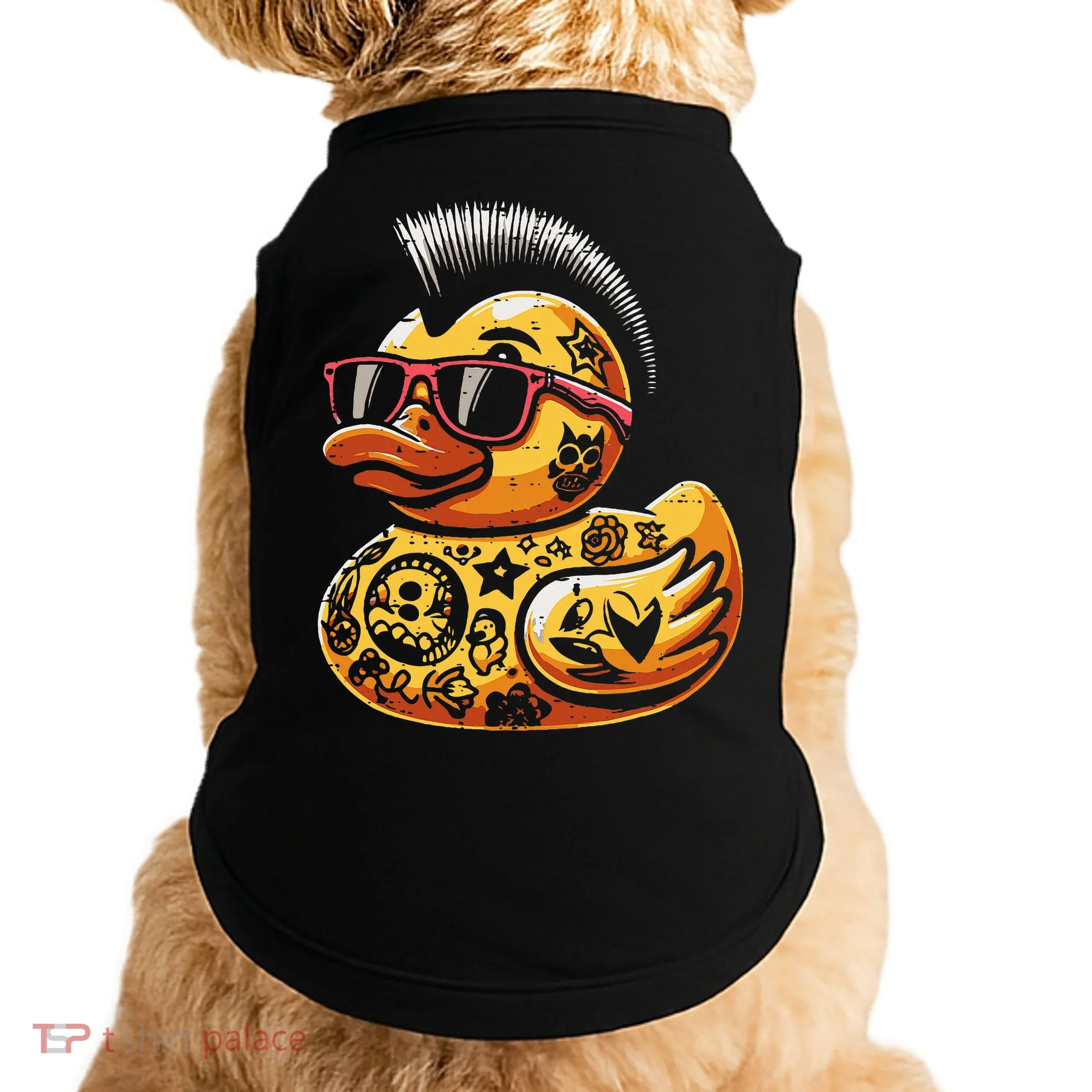 Mohawk Rubber Duck Punk Rock Rocker Doggie Tank