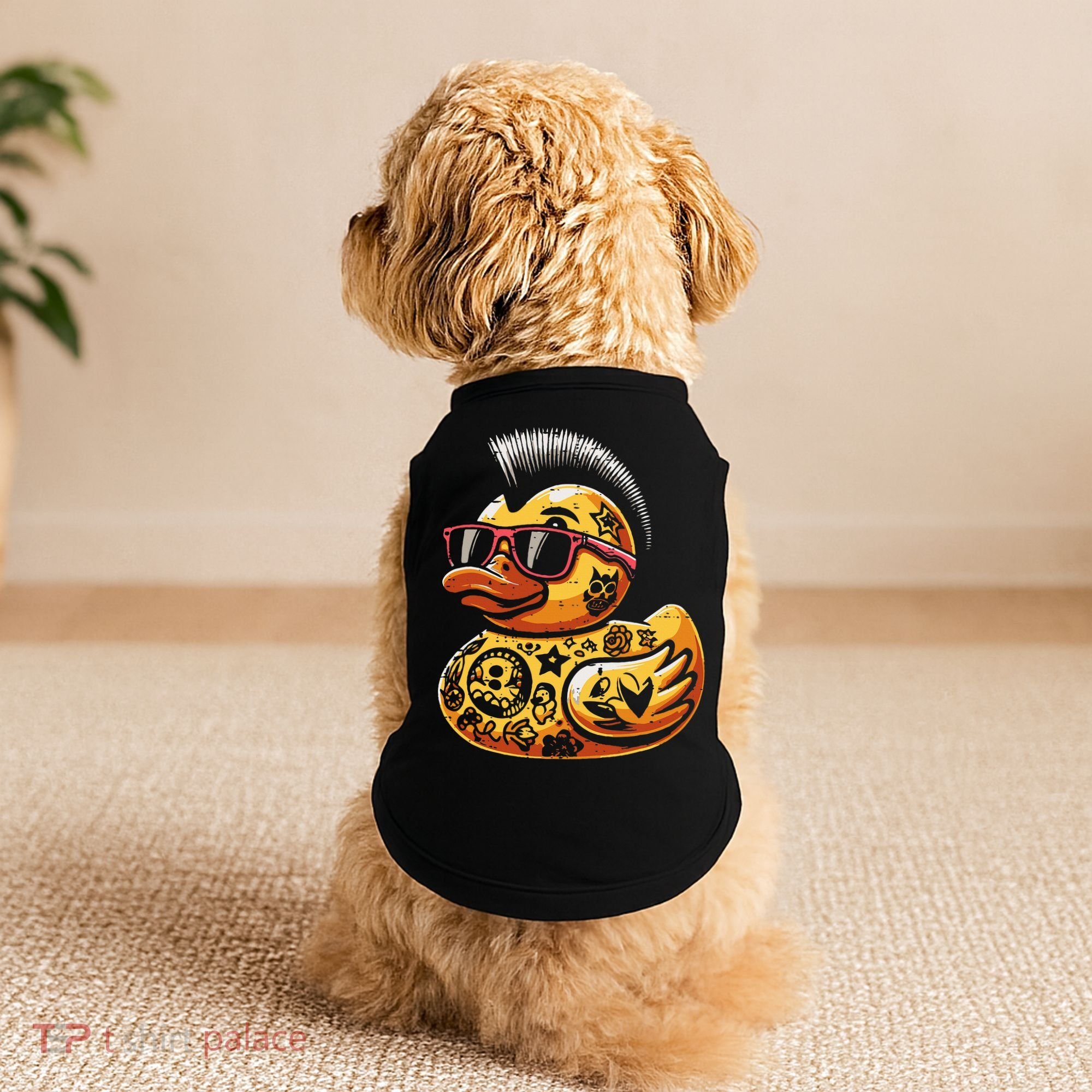 Mohawk Rubber Duck Punk Rock Rocker Doggie Tank