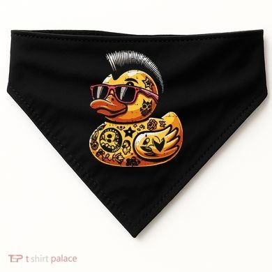 Mohawk Rubber Duck Punk Rock Rocker USA-Made Doggie Bandana