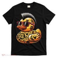 Mohawk Rubber Duck Punk Rock Rocker T-Shirt thumb 0