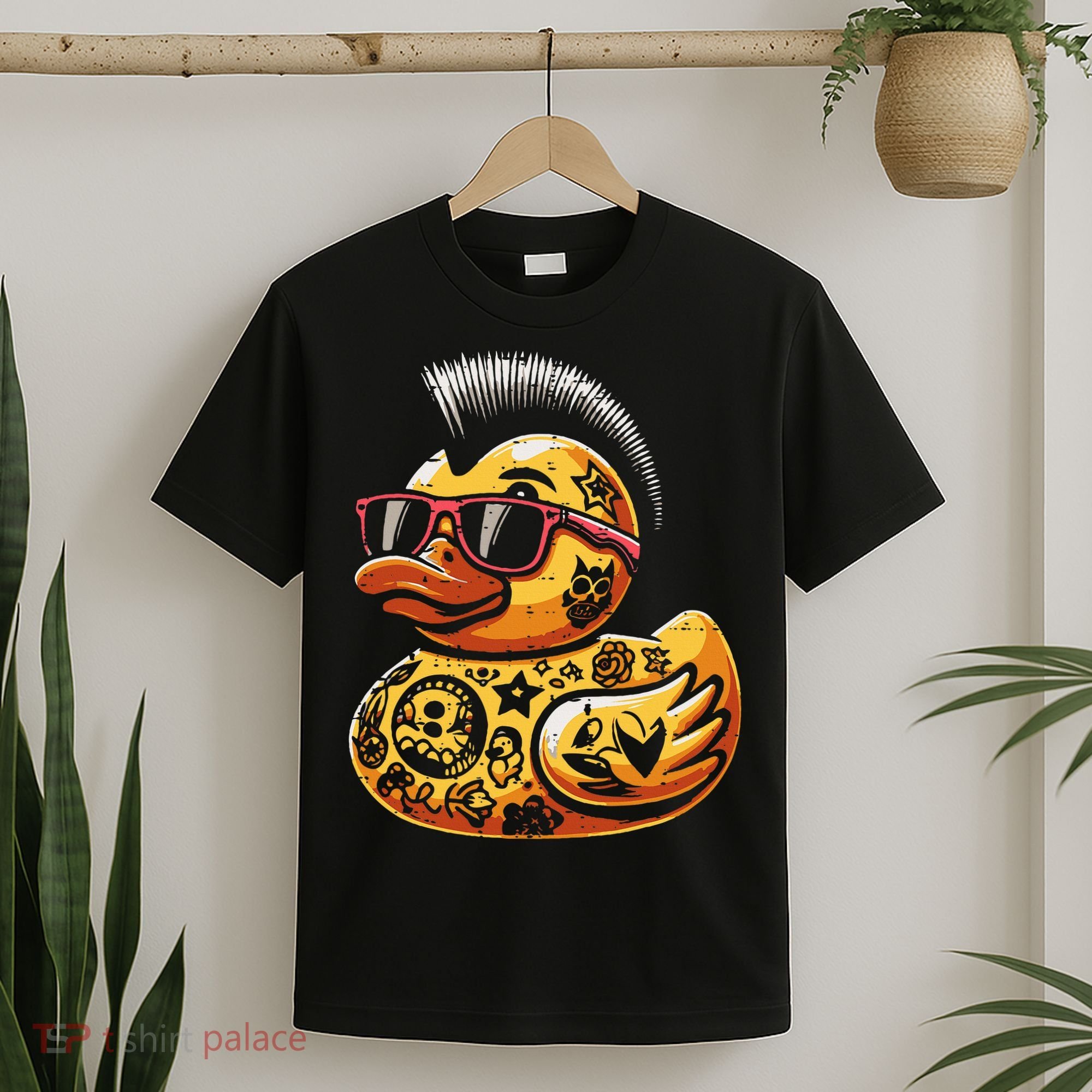 Mohawk Rubber Duck Punk Rock Rocker T-Shirt