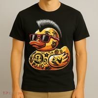 Mohawk Rubber Duck Punk Rock Rocker T-Shirt thumb 3