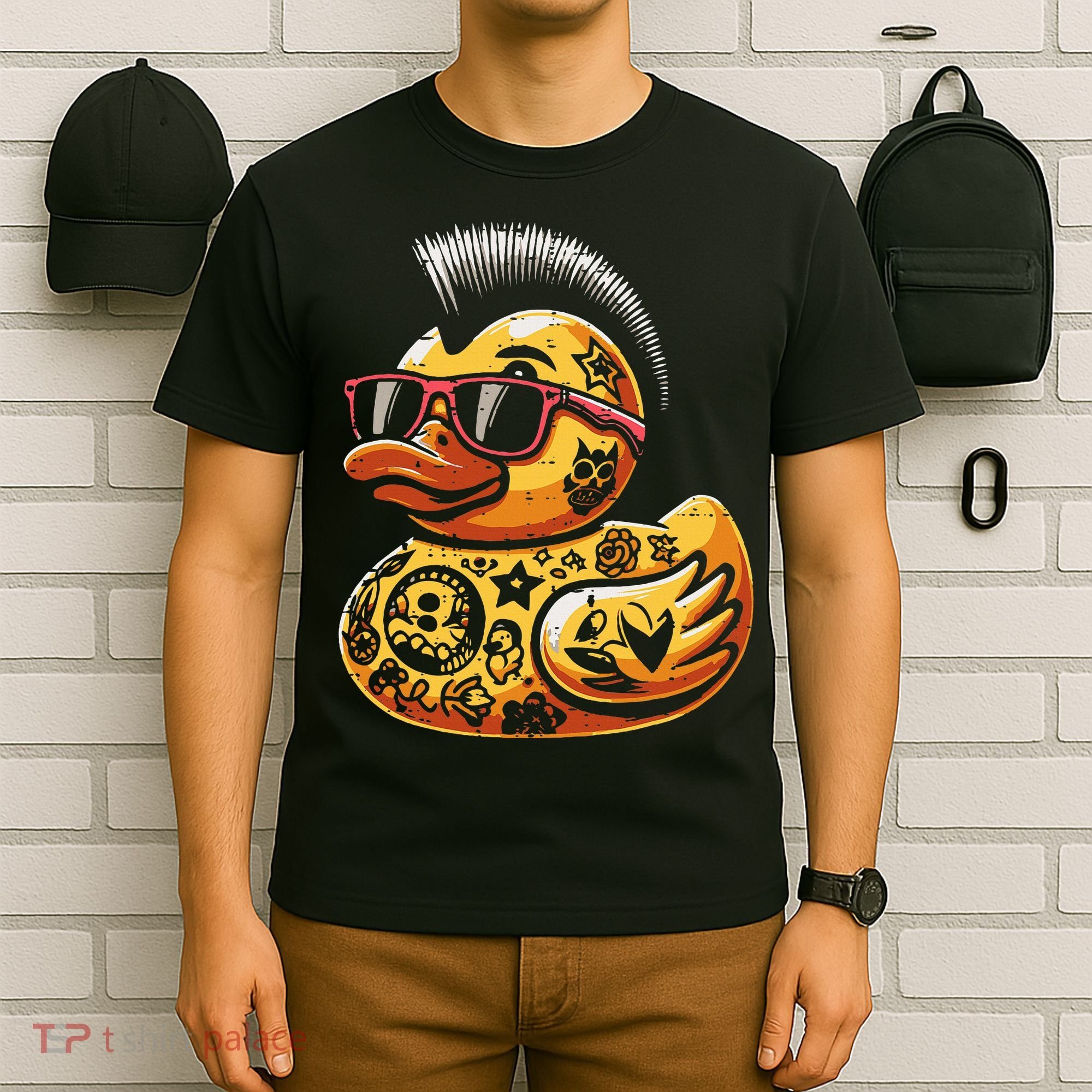 Mohawk Rubber Duck Punk Rock Rocker T-Shirt