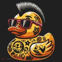 Mohawk Rubber Duck Punk Rock Rocker Beanie thumb 2