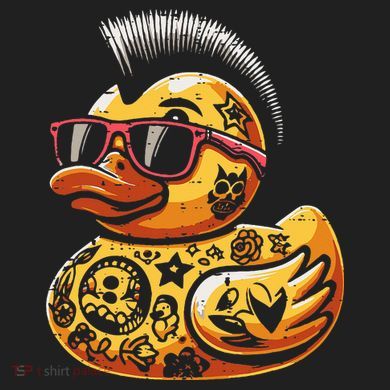 Mohawk Rubber Duck Punk Rock Rocker Women's Dry Zone Grid Polo