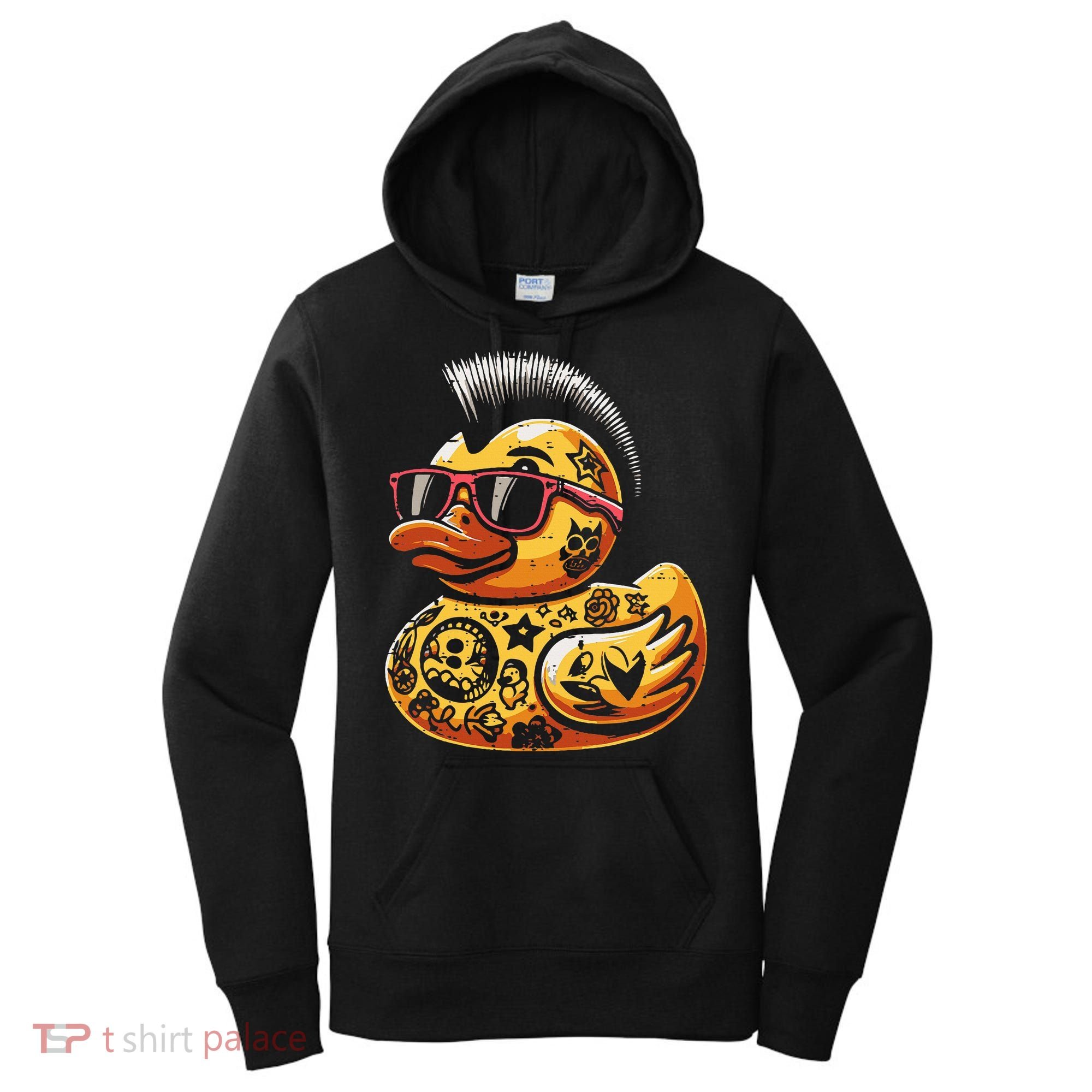 Mohawk Rubber Duck Punk Rock Rocker Women's Hoodie
