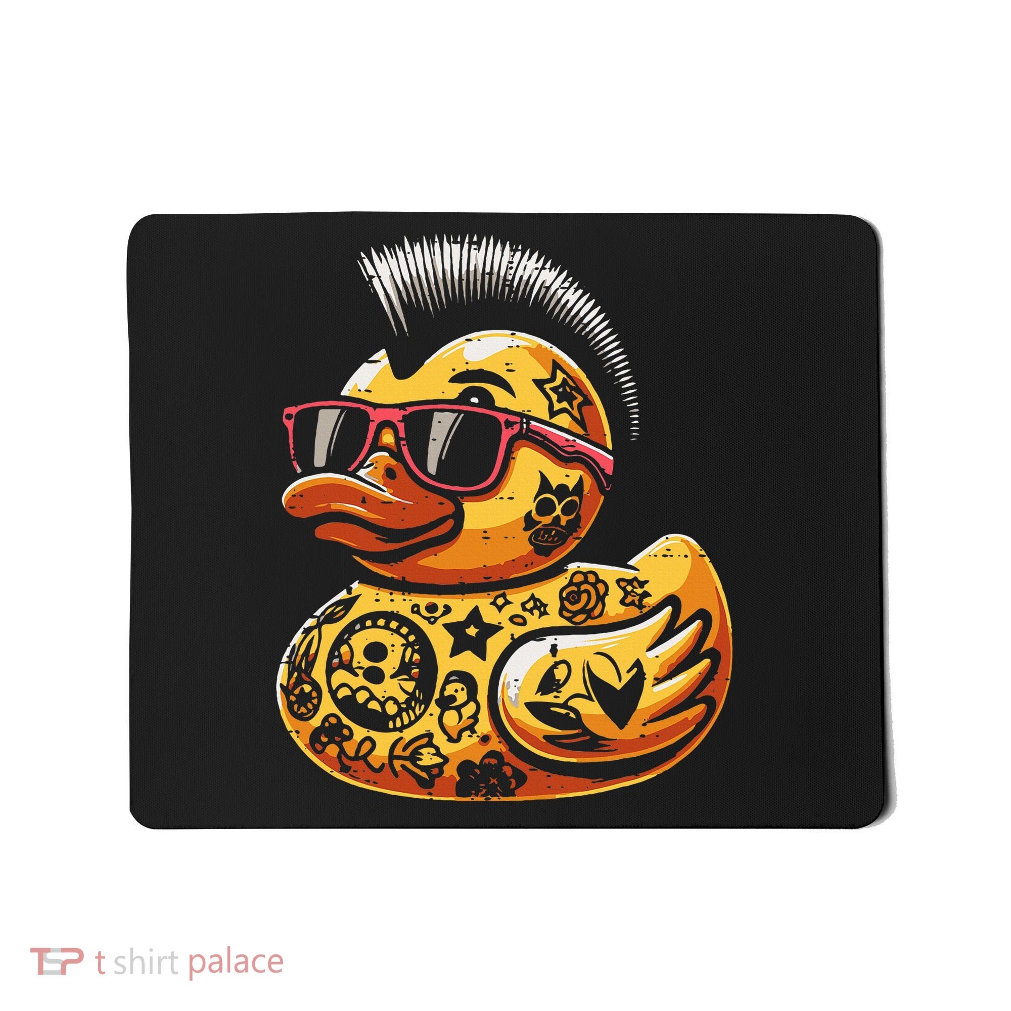 Mohawk Rubber Duck Punk Rock Rocker Mousepad