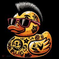 Mohawk Rubber Duck Punk Rock Rocker Mousepad thumb 1