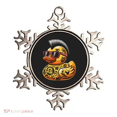 Mohawk Rubber Duck Punk Rock Rocker Ornament