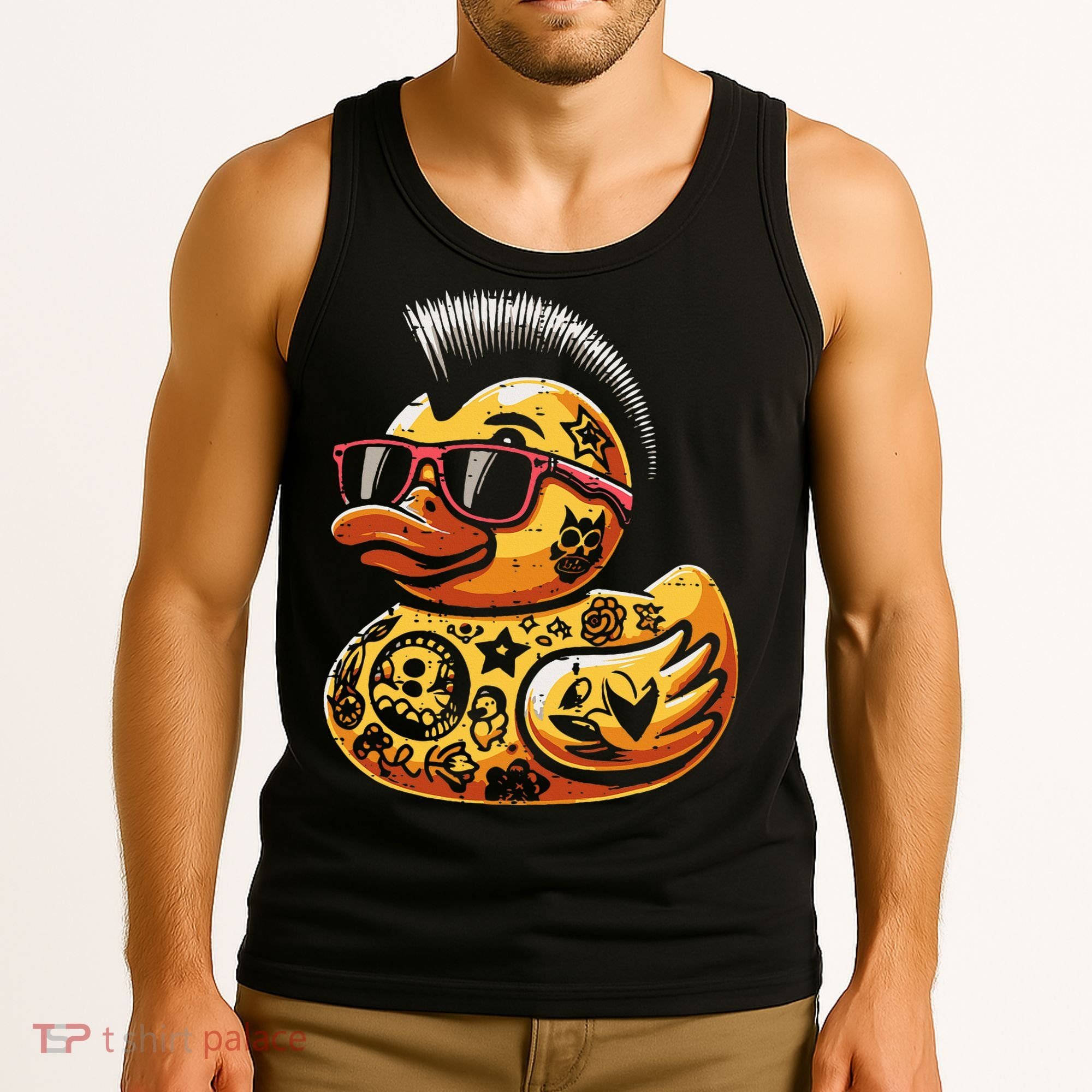 Mohawk Rubber Duck Punk Rock Rocker Tank Top