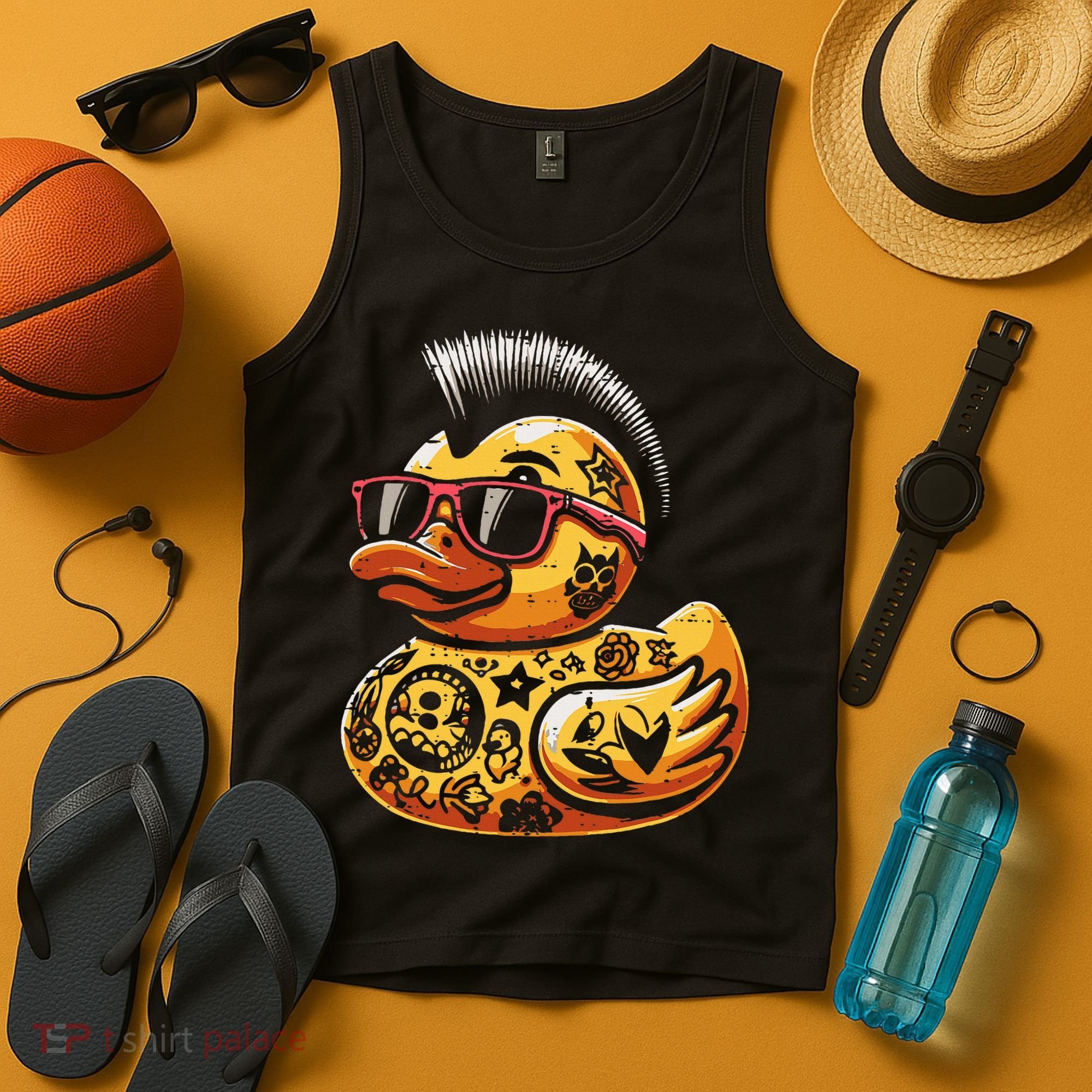 Mohawk Rubber Duck Punk Rock Rocker Tank Top