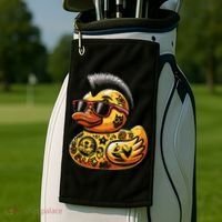 Mohawk Rubber Duck Punk Rock Rocker Golf Towel thumb 2