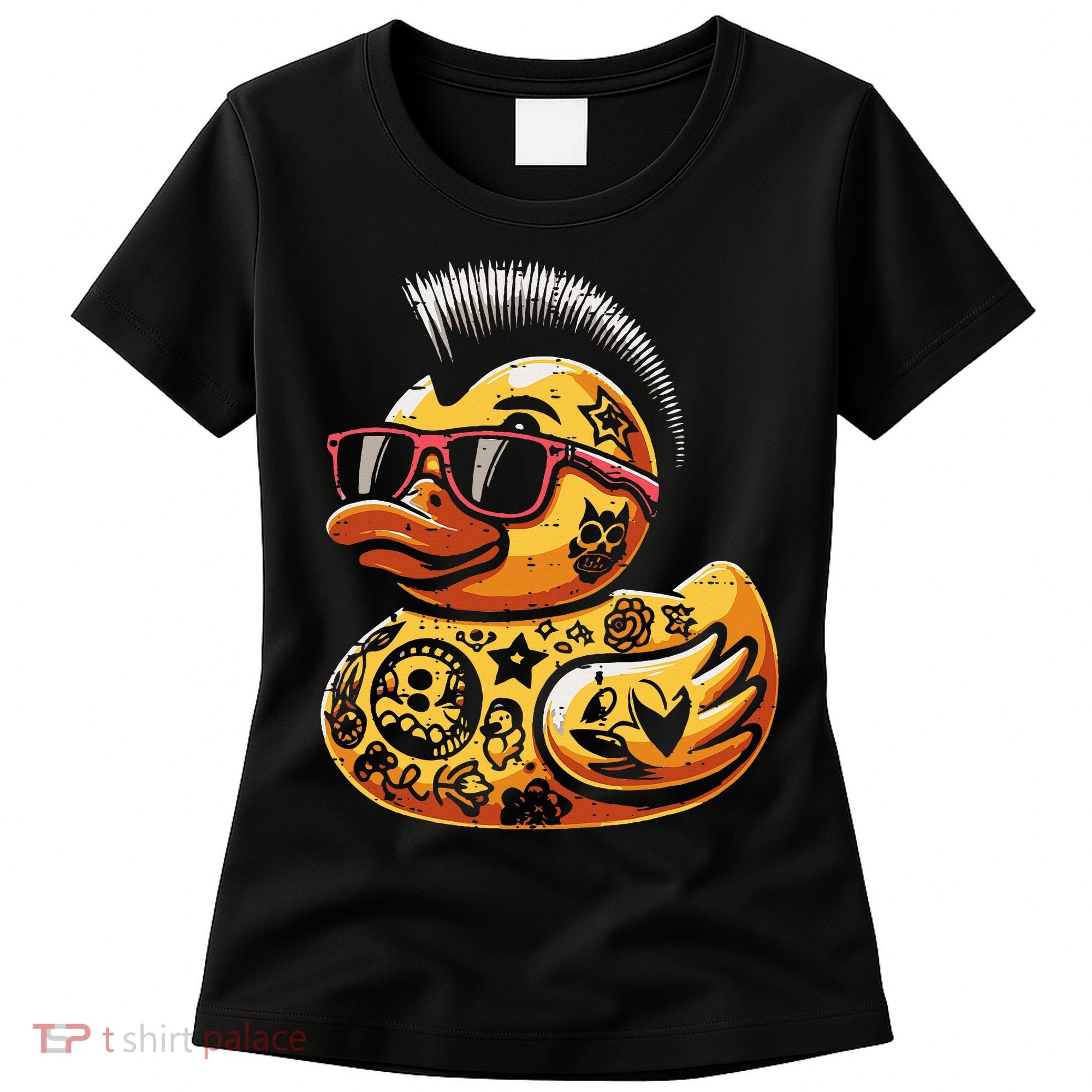 Mohawk Rubber Duck Punk Rock Rocker Women's T-Shirt