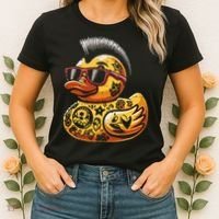 Mohawk Rubber Duck Punk Rock Rocker Women's T-Shirt thumb 2