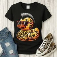 Mohawk Rubber Duck Punk Rock Rocker Women's T-Shirt thumb 3