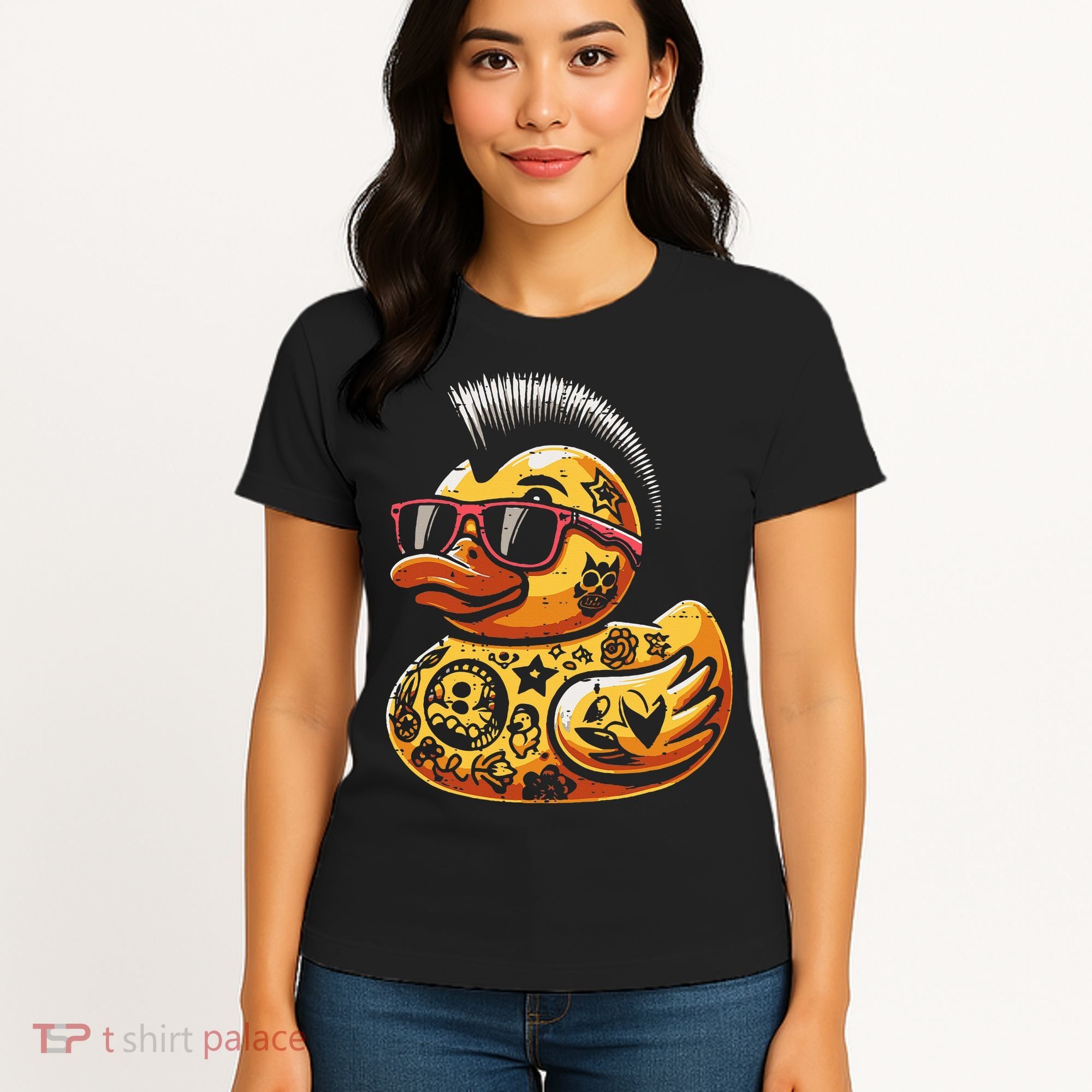 Mohawk Rubber Duck Punk Rock Rocker Women's T-Shirt
