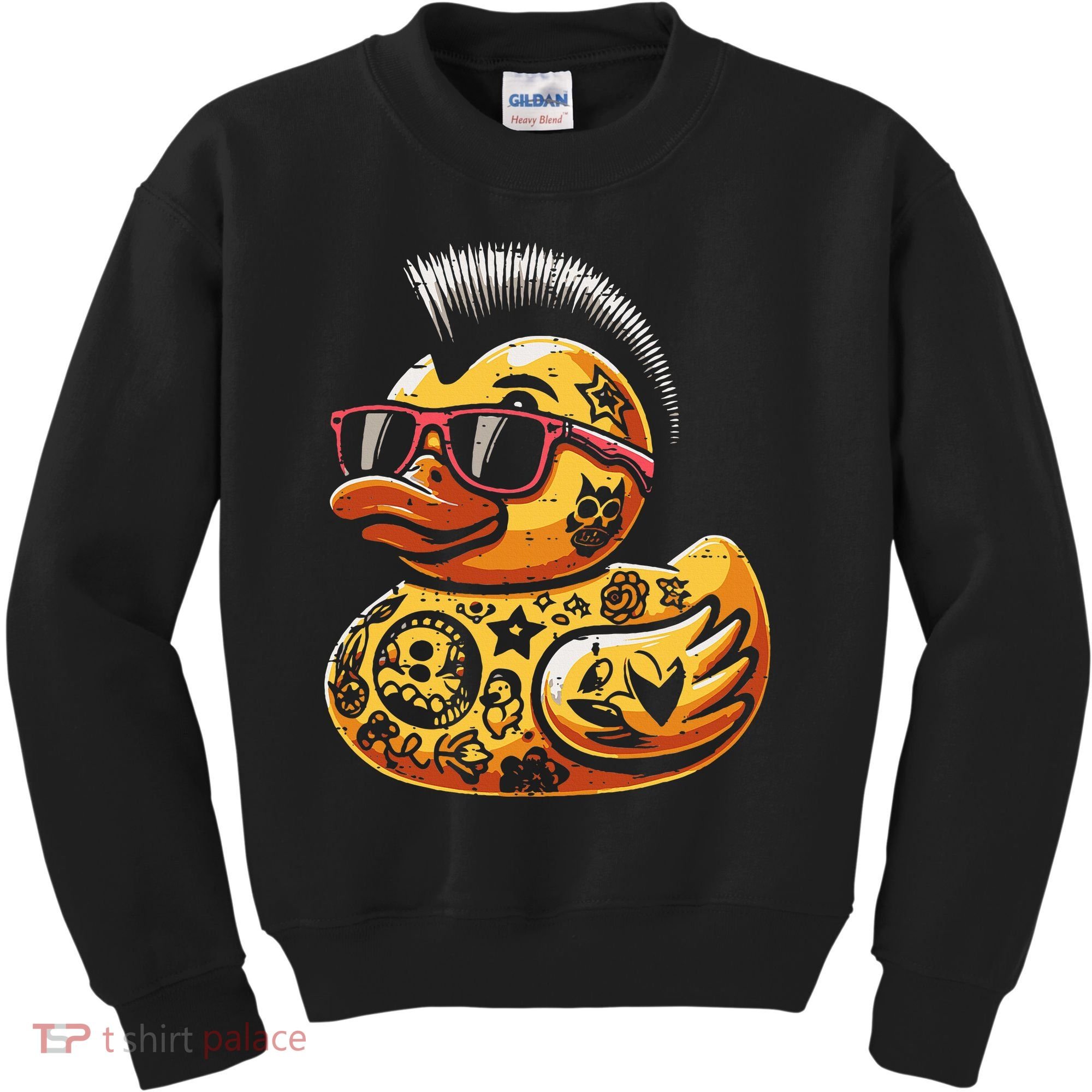 Mohawk Rubber Duck Punk Rock Rocker Kids Sweatshirt