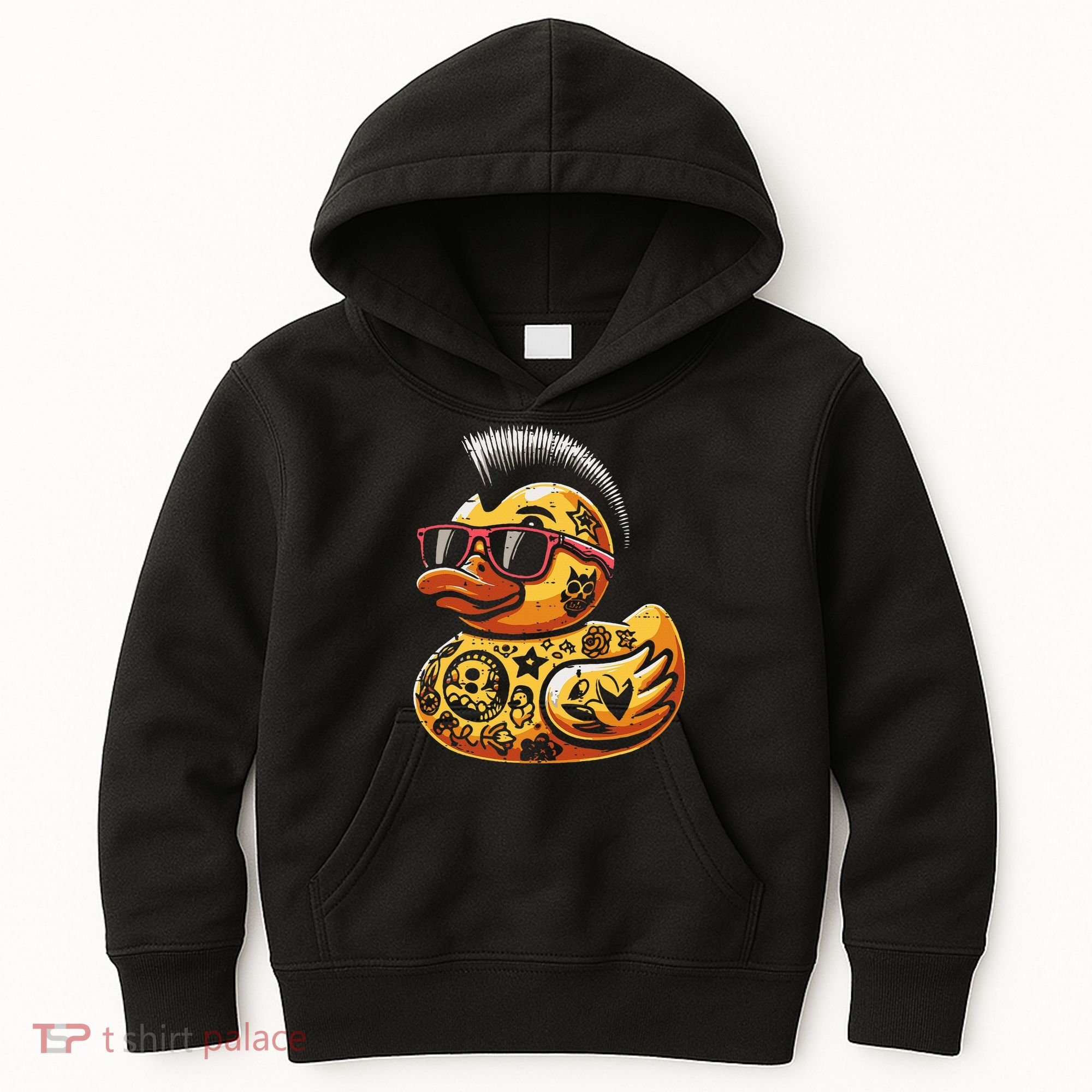 Mohawk Rubber Duck Punk Rock Rocker Kids Hoodie