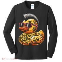 Mohawk Rubber Duck Punk Rock Rocker Kids Long Sleeve Shirt thumb 0