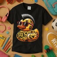 Mohawk Rubber Duck Punk Rock Rocker Kids T-Shirt thumb 3