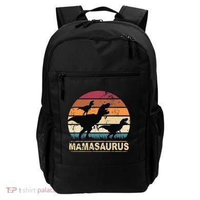 Mamasaurus Rex Dinosaur Pajama Dino Twin Mom With Two Backpack