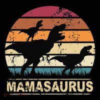 Mamasaurus Rex Dinosaur Pajama Dino Twin Mom With Two Coffee Mug thumb 5