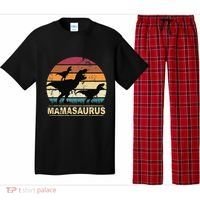 Mamasaurus Rex Dinosaur Pajama Dino Twin Mom With Two Pajama Set thumb 0