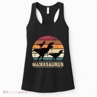 Mamasaurus Rex Dinosaur Pajama Dino Twin Mom With Two Women's Tank Top thumb 0