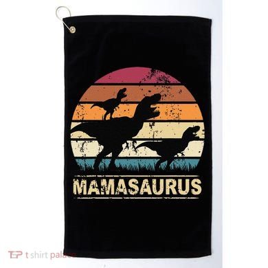 Mamasaurus Rex Dinosaur Pajama Dino Twin Mom With Two Golf Towel