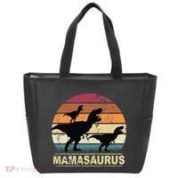 Mamasaurus Rex Dinosaur Pajama Dino Twin Mom With Two Tote Bag thumb 0